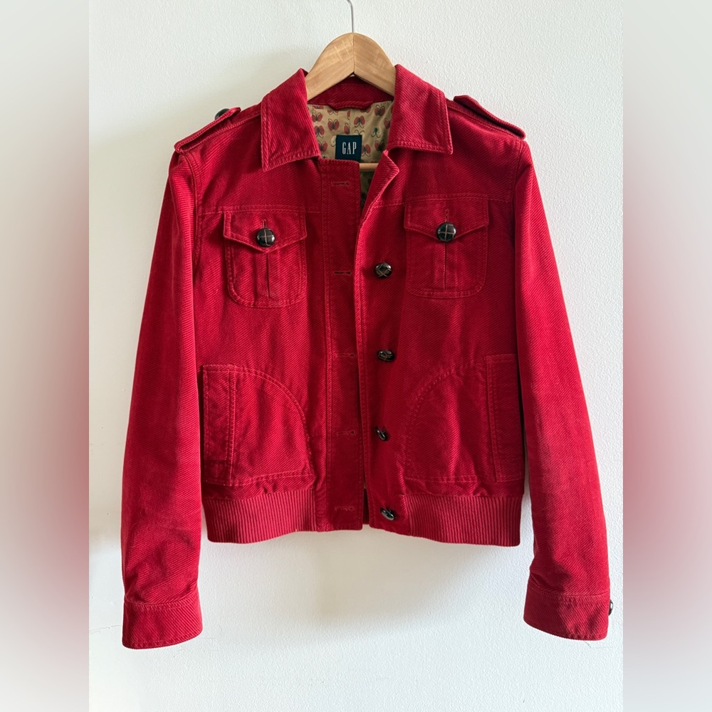 GAP Apple Red Corduroy Jacket